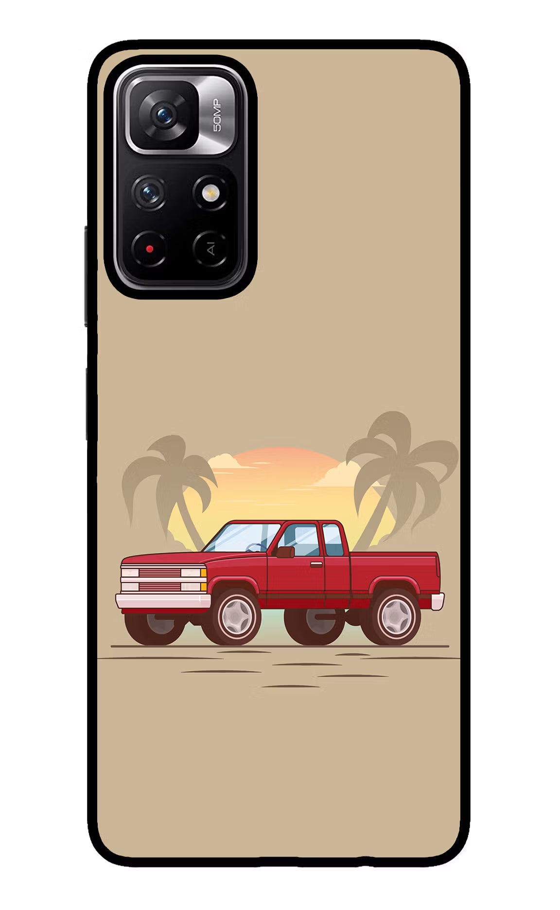 Desert Classic Drive Redmi Note 11T 5G Glass Case Back Cover by Casekaro
