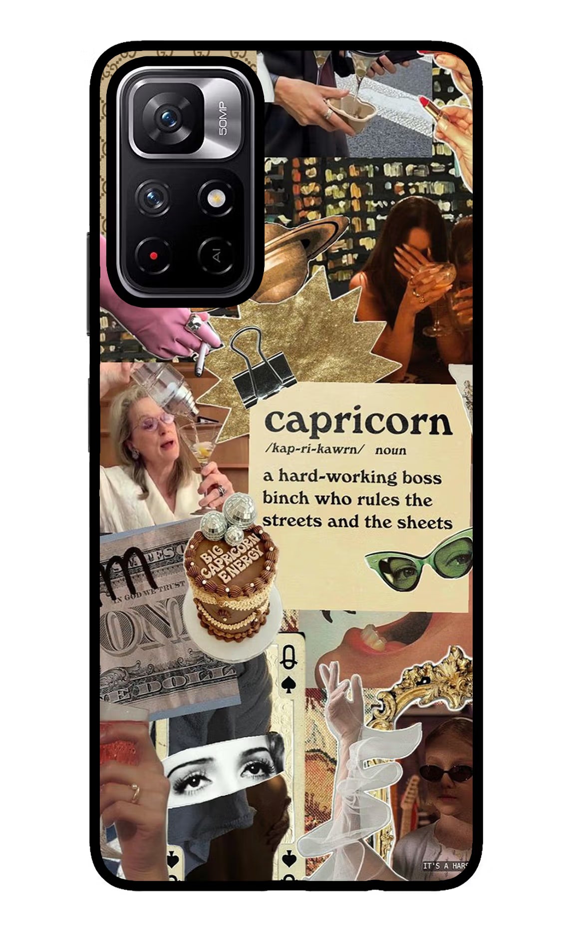 Capricorn Zodiac Redmi Note 11T 5G Glass Case