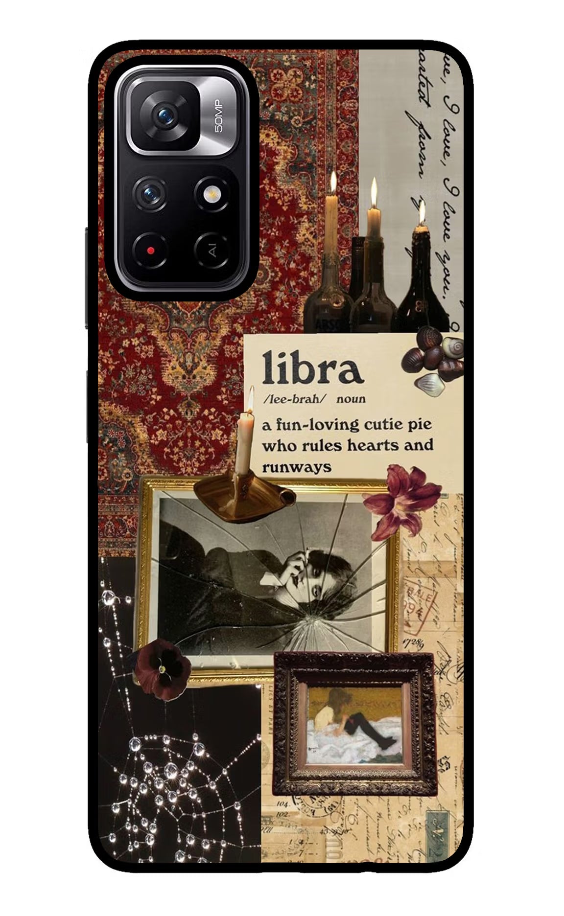 Libra Zodiac Redmi Note 11T 5G Glass Case Back Cover by Casekaro