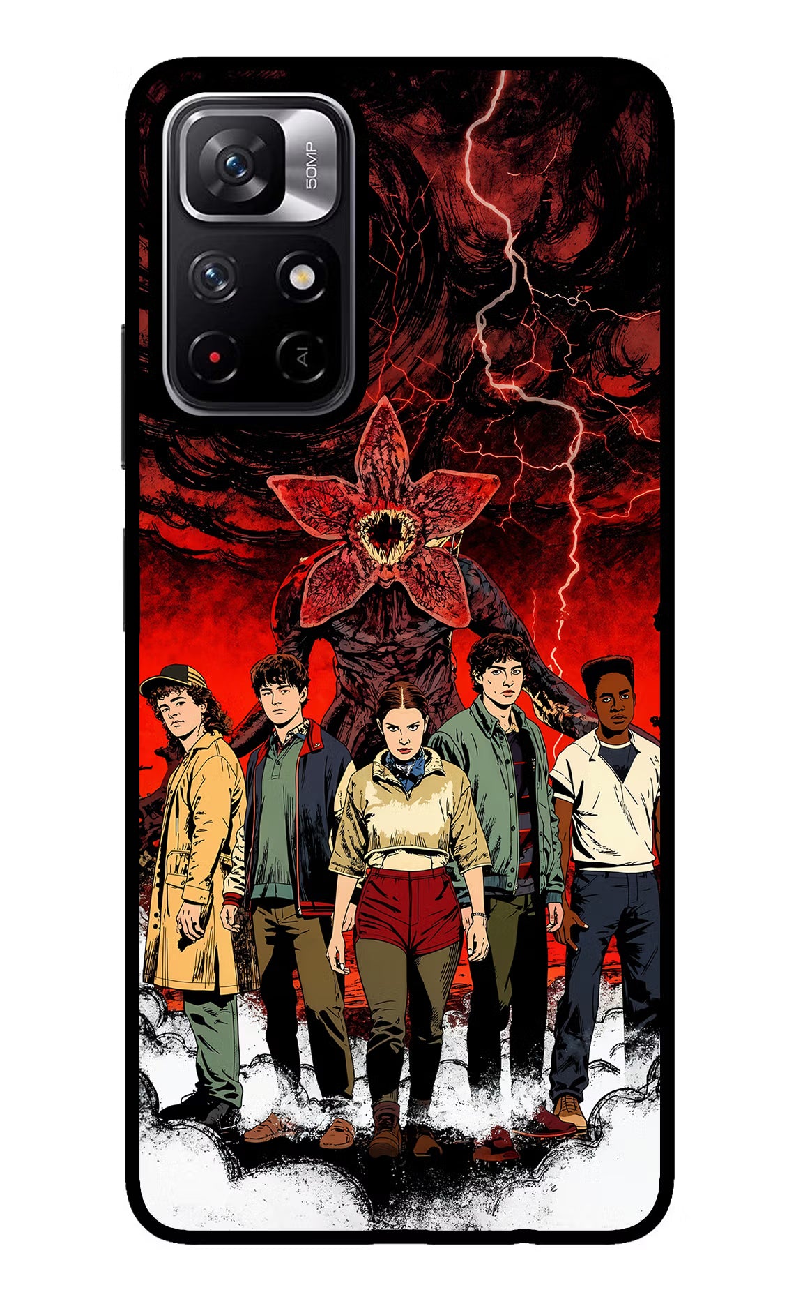 Ordinary Things Characters Redmi Note 11T 5G Glass Case Back Cover by Casekaro