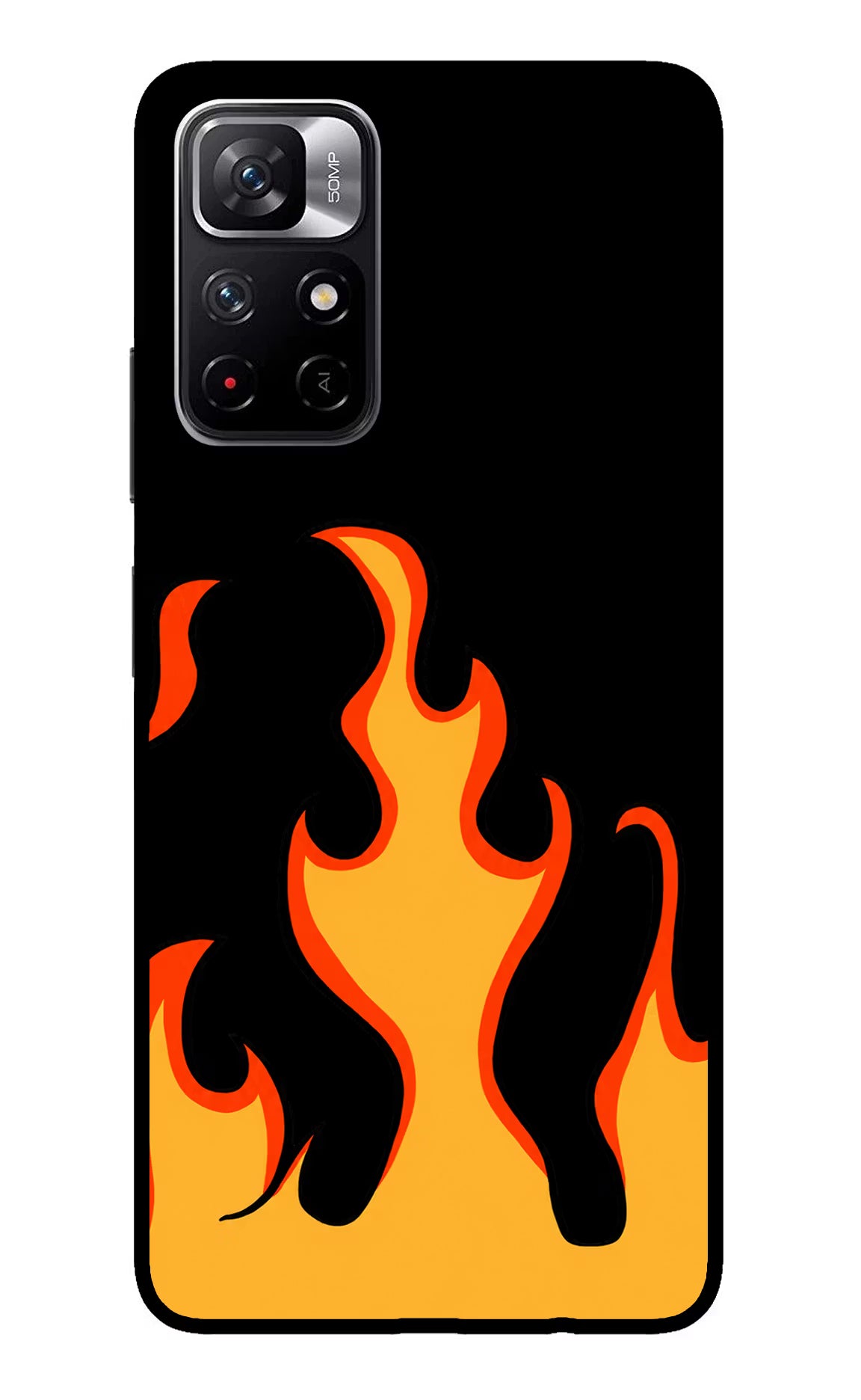 Fired Up – Black Redmi Note 11T 5G Glass Case