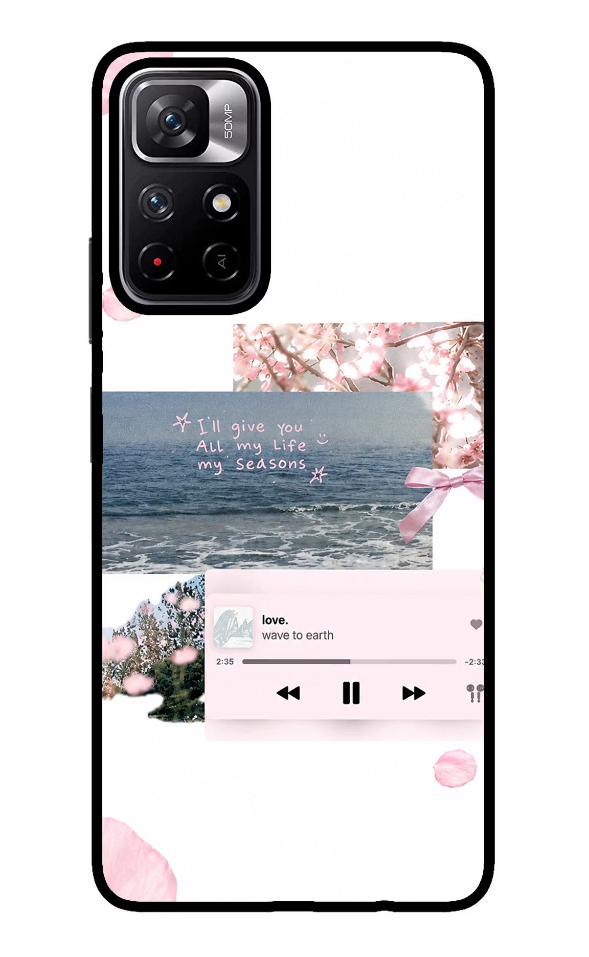 Wave to earth Redmi Note 11T 5G Glass Case