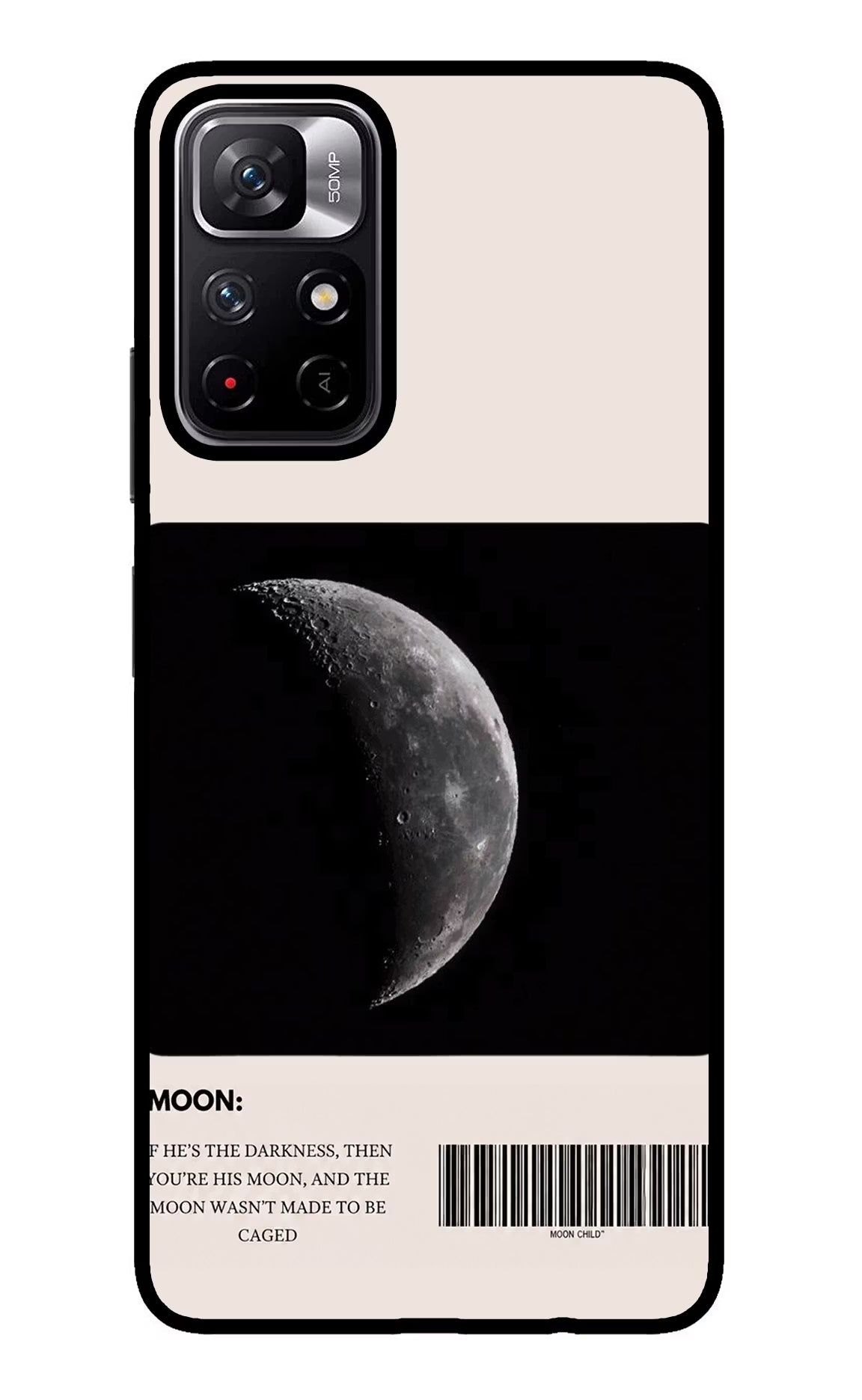 Moon Phase Redmi Note 11T 5G Glass Case