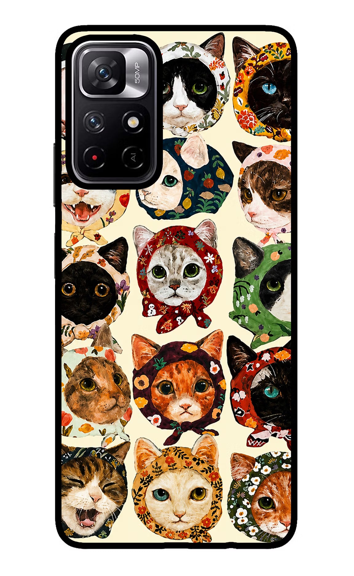 Cool Cat Redmi Note 11T 5G Glass Case