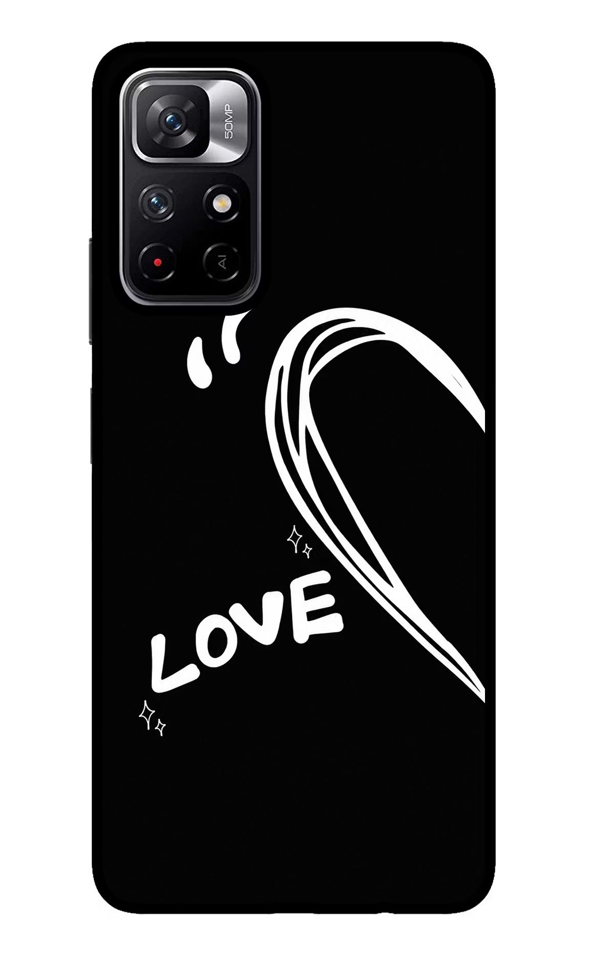 Love Line Redmi Note 11T 5G Glass Case