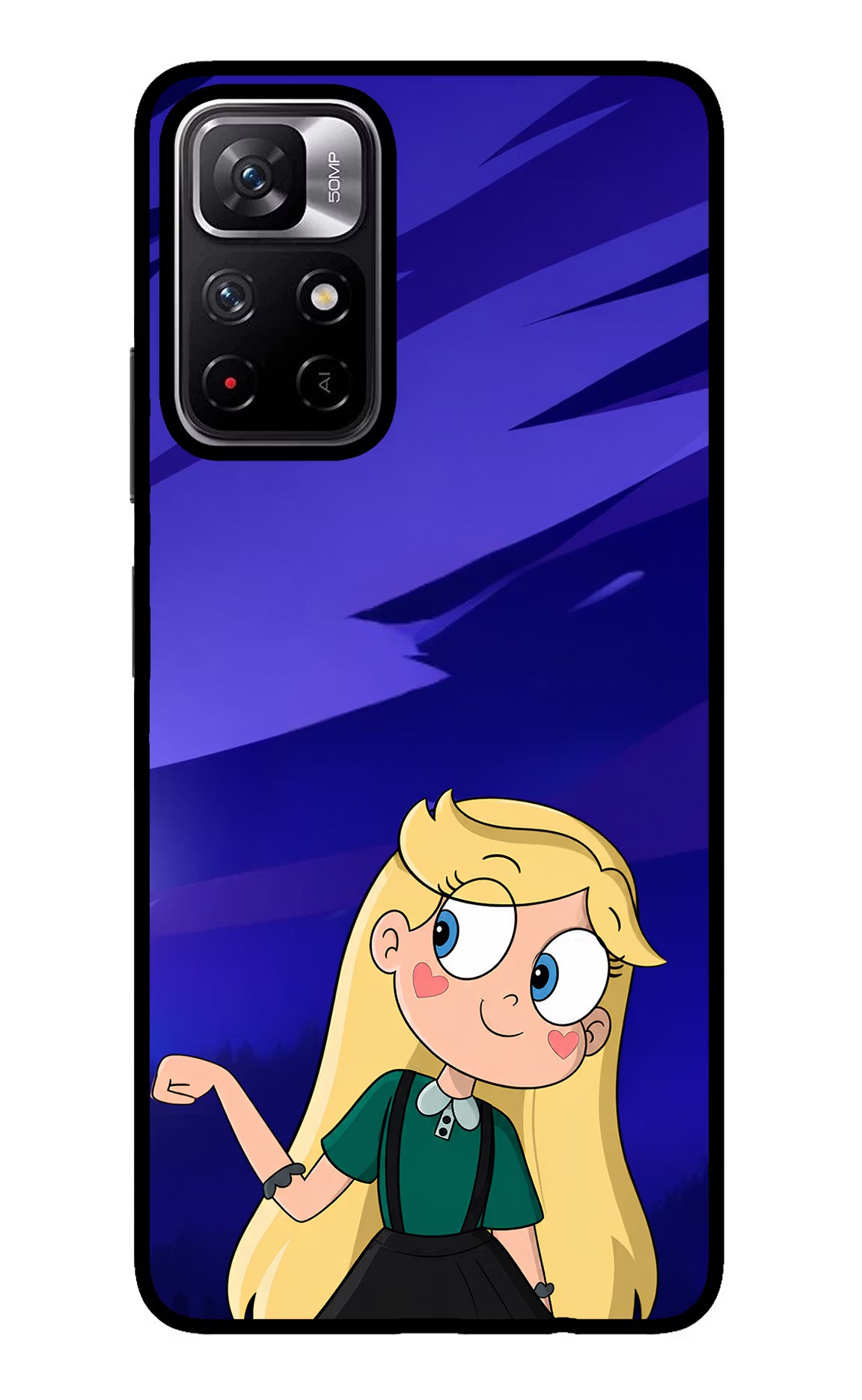 Star Glow Redmi Note 11T 5G Glass Case