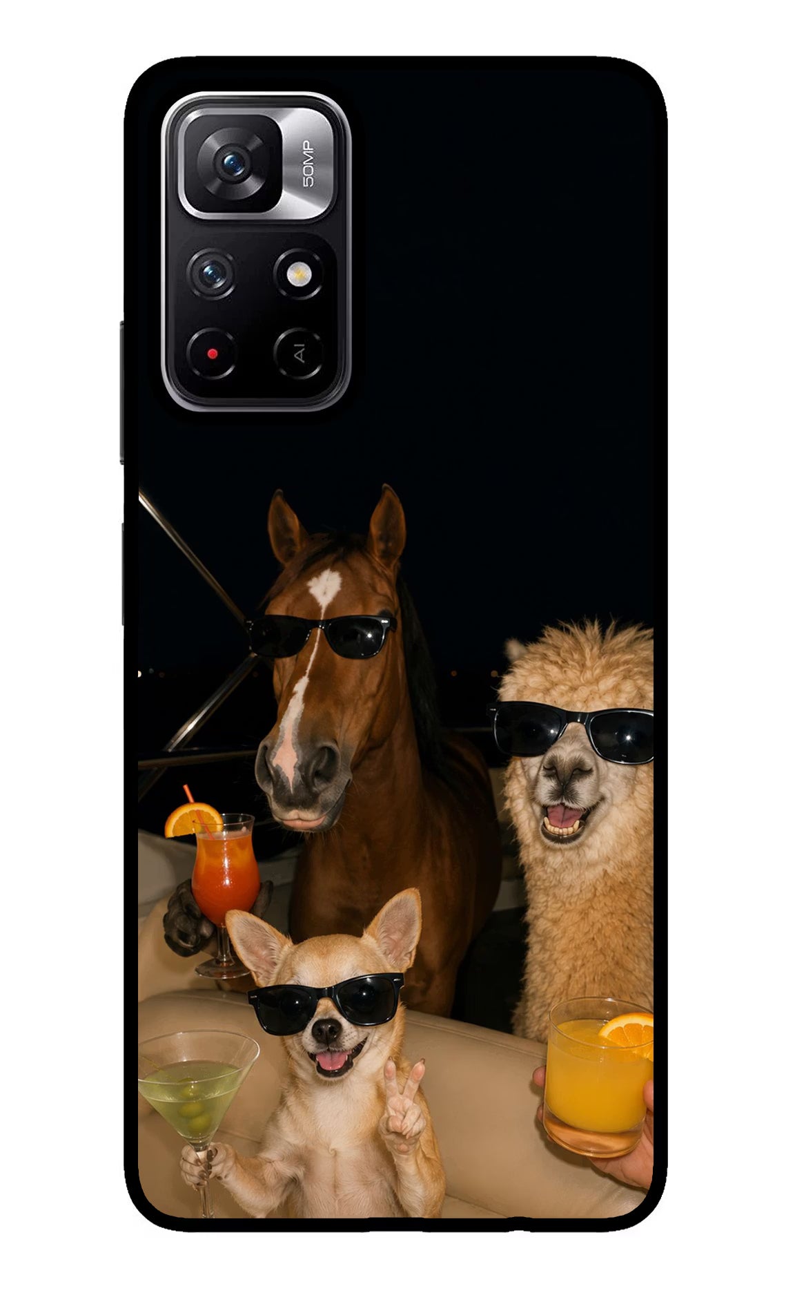 Party Squad Redmi Note 11T 5G Glass Case