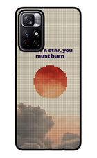 Pixel Sun Redmi Note 11T 5G Glass Case Back Cover by Casekaro
