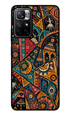 Folk Print Redmi Note 11T 5G Glass Case