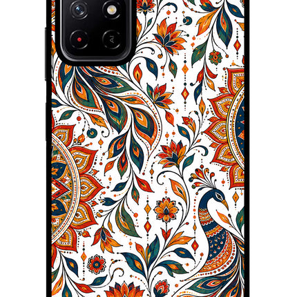 White Mayura Redmi Note 11T 5G Glass Case