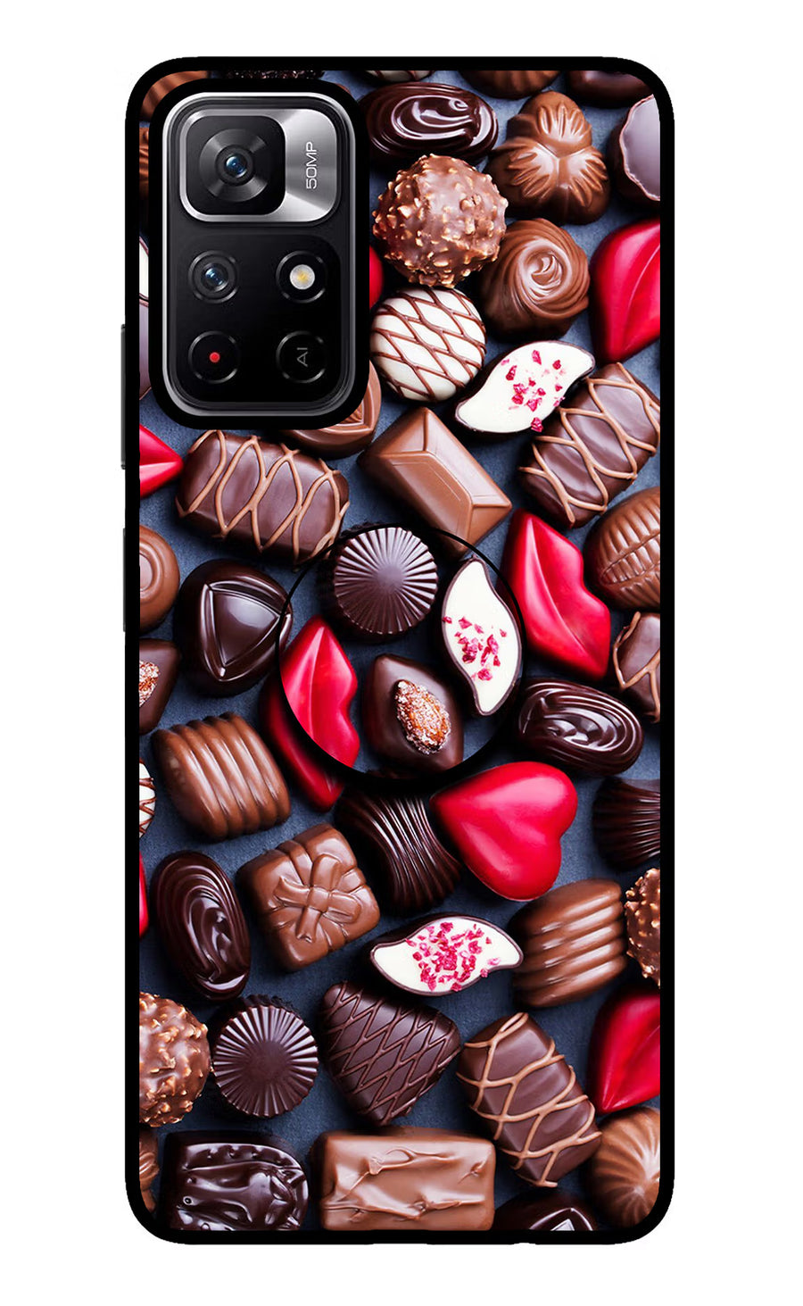 Chocolates Redmi Note 11T 5G Pop Case, Glass case