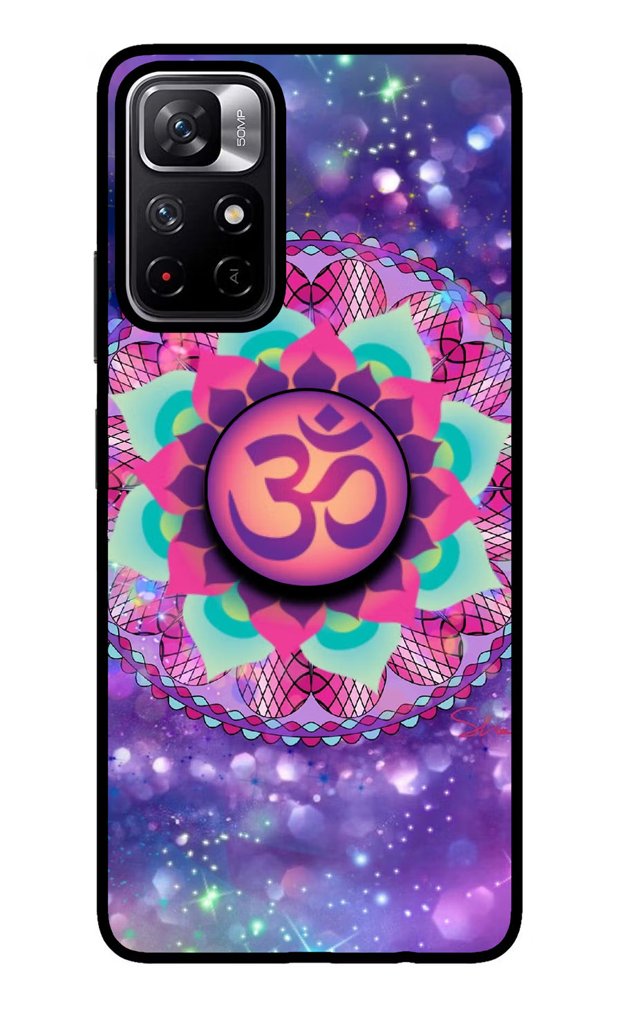 Om Purple Redmi Note 11T 5G Pop Case, Glass case