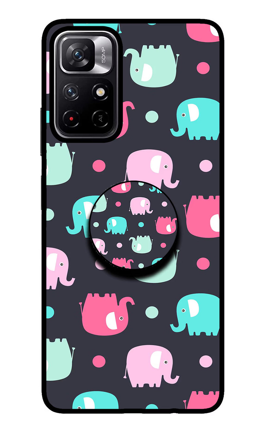 Baby Elephants Redmi Note 11T 5G Pop Case, Glass case