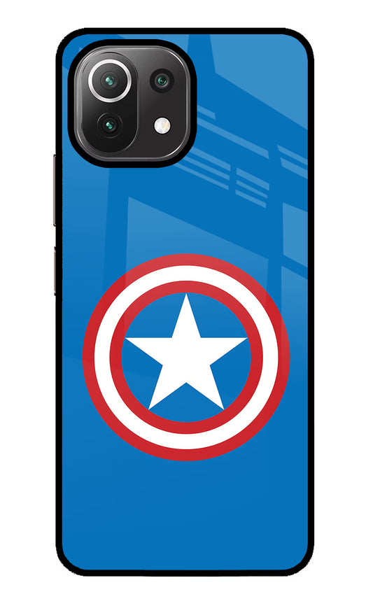Captain America Logo Mi 11 Lite NE 5G Glass Case