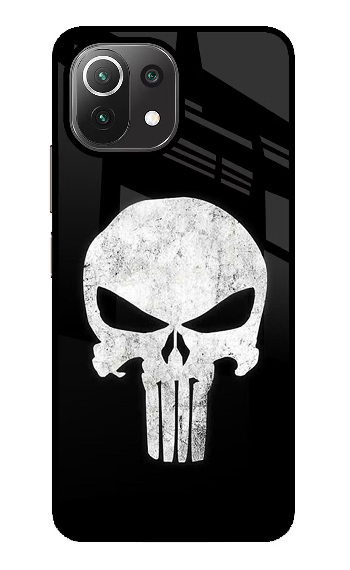 Punisher Skull Mi 11 Lite NE 5G Glass Case Back Cover by Casekaro