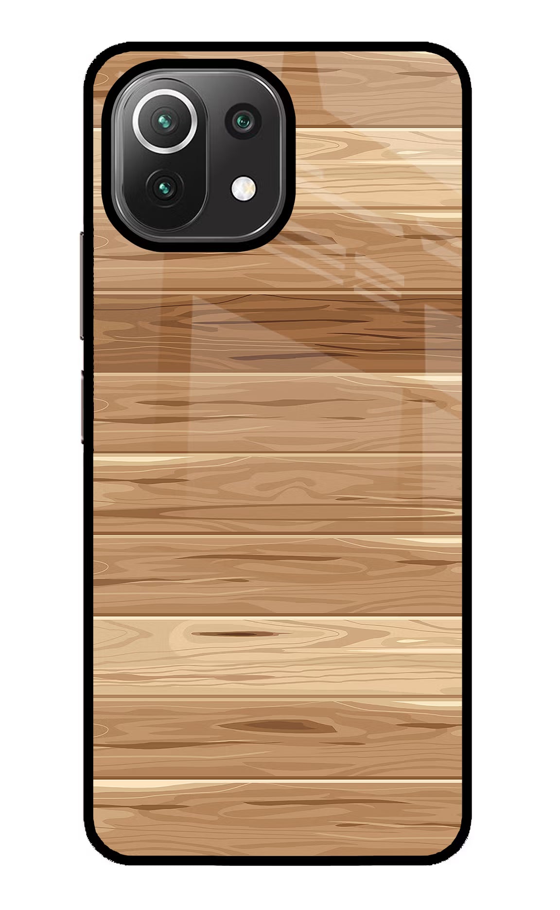 Wooden Vector Mi 11 Lite NE 5G Glass Case