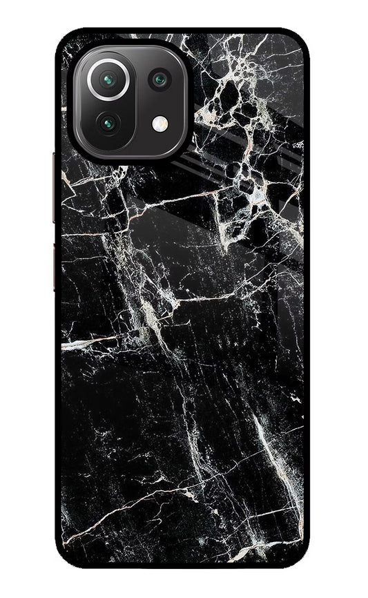 Black Marble Texture Mi 11 Lite NE 5G Glass Case