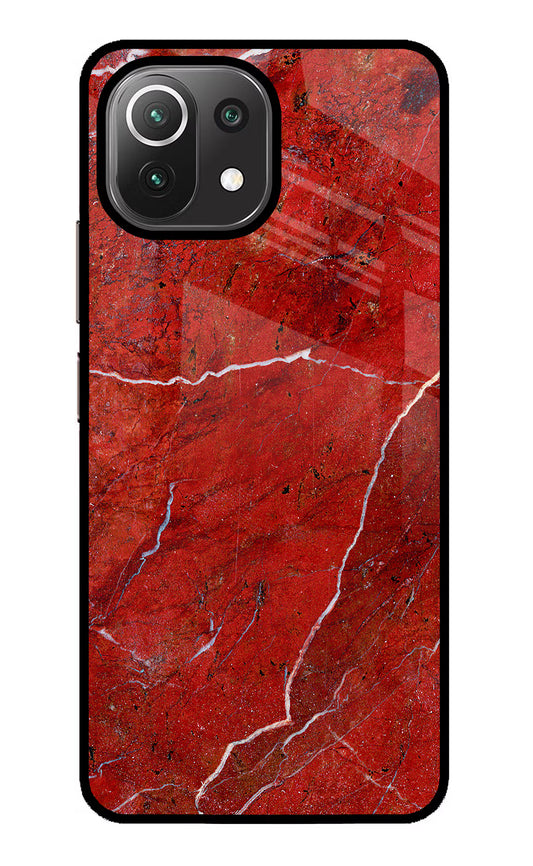 Red Marble Design Mi 11 Lite NE 5G Glass Case