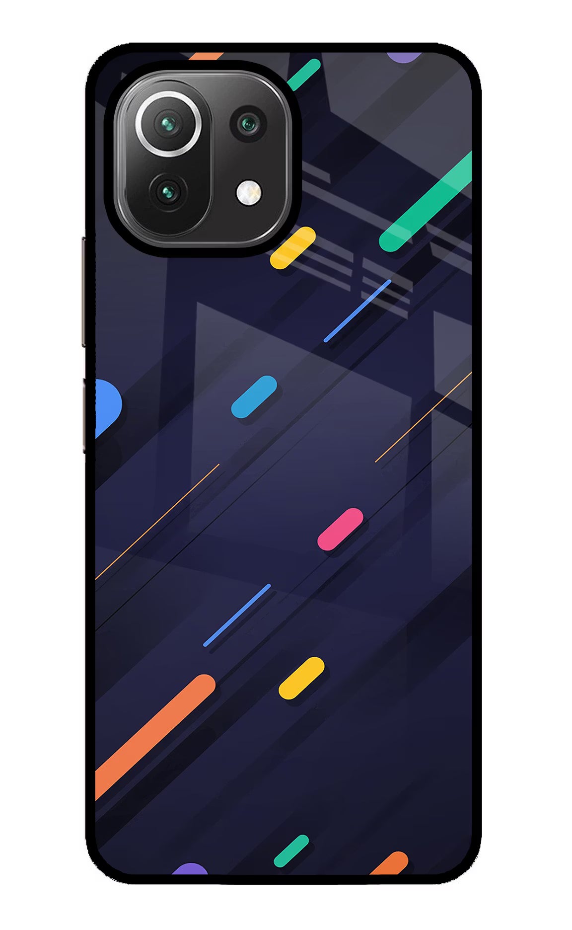 Abstract Design Mi 11 Lite NE 5G Glass Case Back Cover by Casekaro