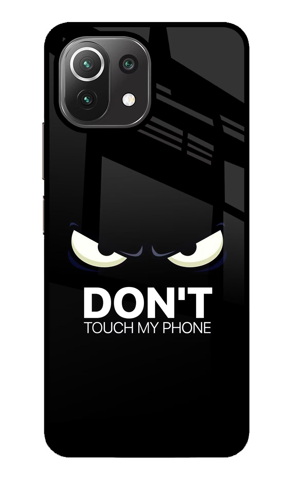 Don'T Touch My Phone Mi 11 Lite NE 5G Glass Case Back Cover by Casekaro