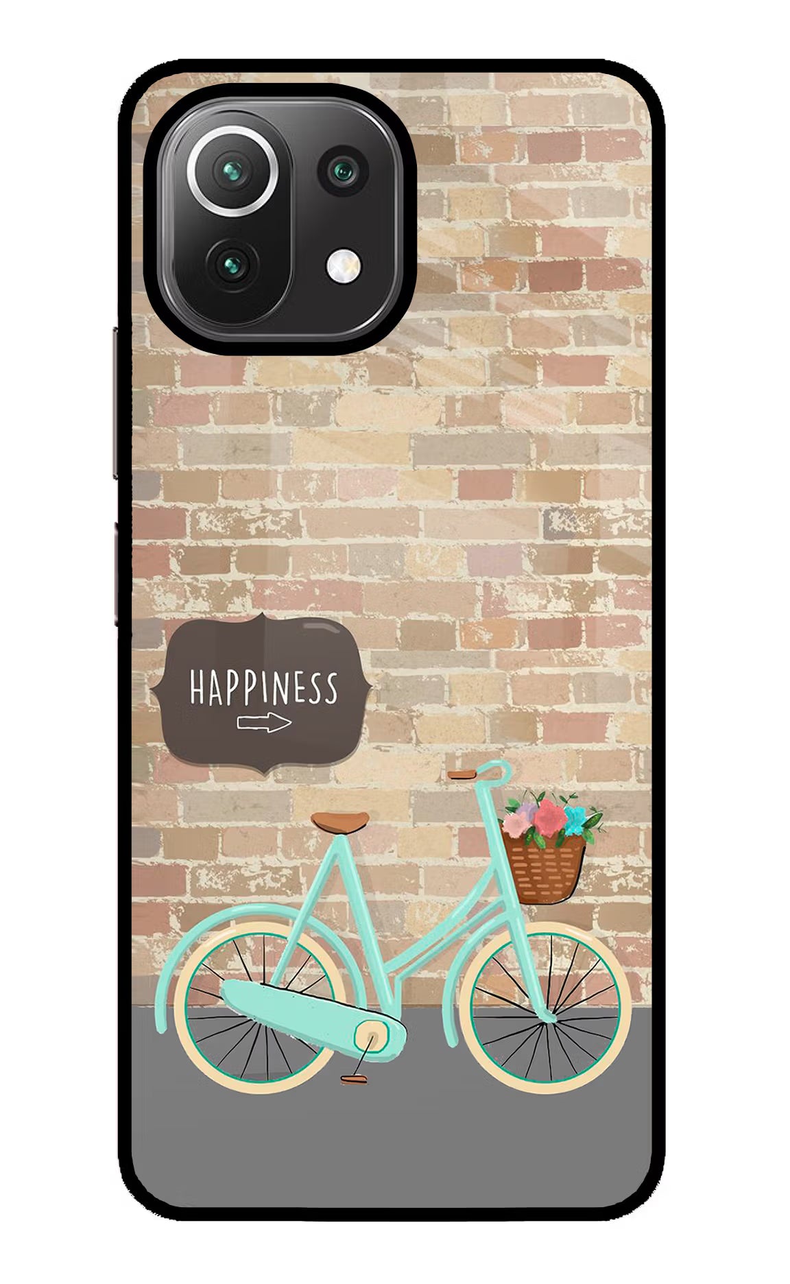 Happiness Artwork Mi 11 Lite NE 5G Glass Case Back Cover by Casekaro