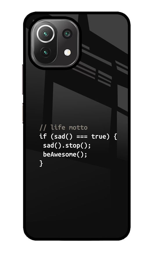 Life Motto Code Mi 11 Lite NE 5G Glass Case