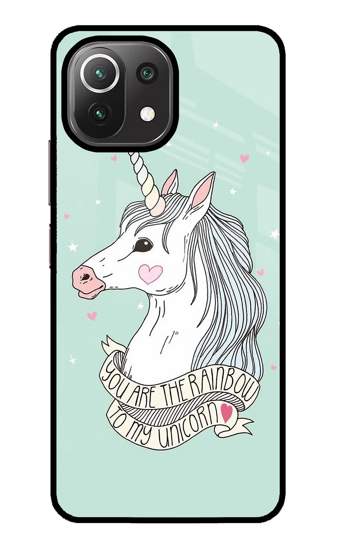 Unicorn Wallpaper Mi 11 Lite NE 5G Glass Case Back Cover by Casekaro