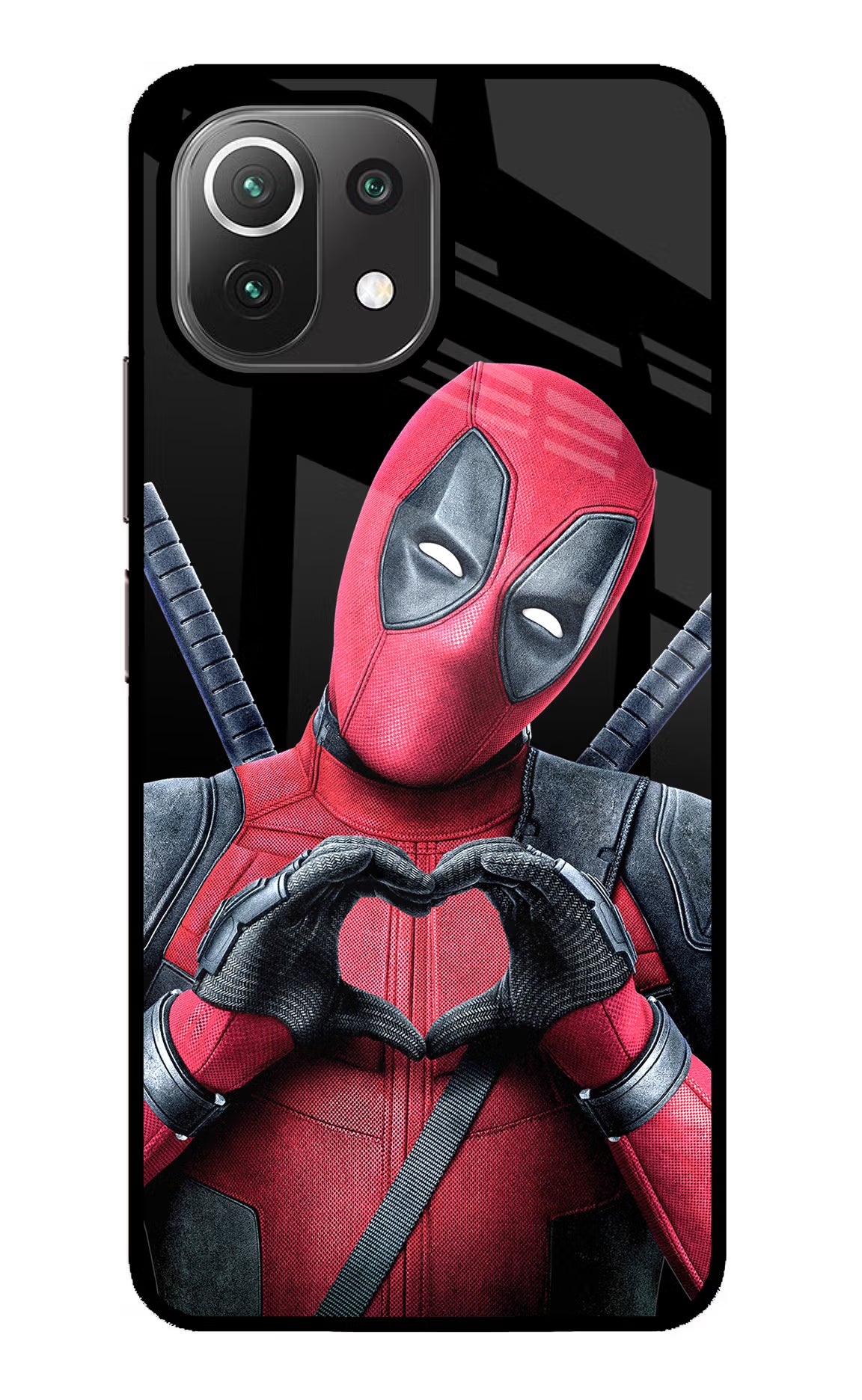 Deadpool Mi 11 Lite NE 5G Glass Case Back Cover by Casekaro