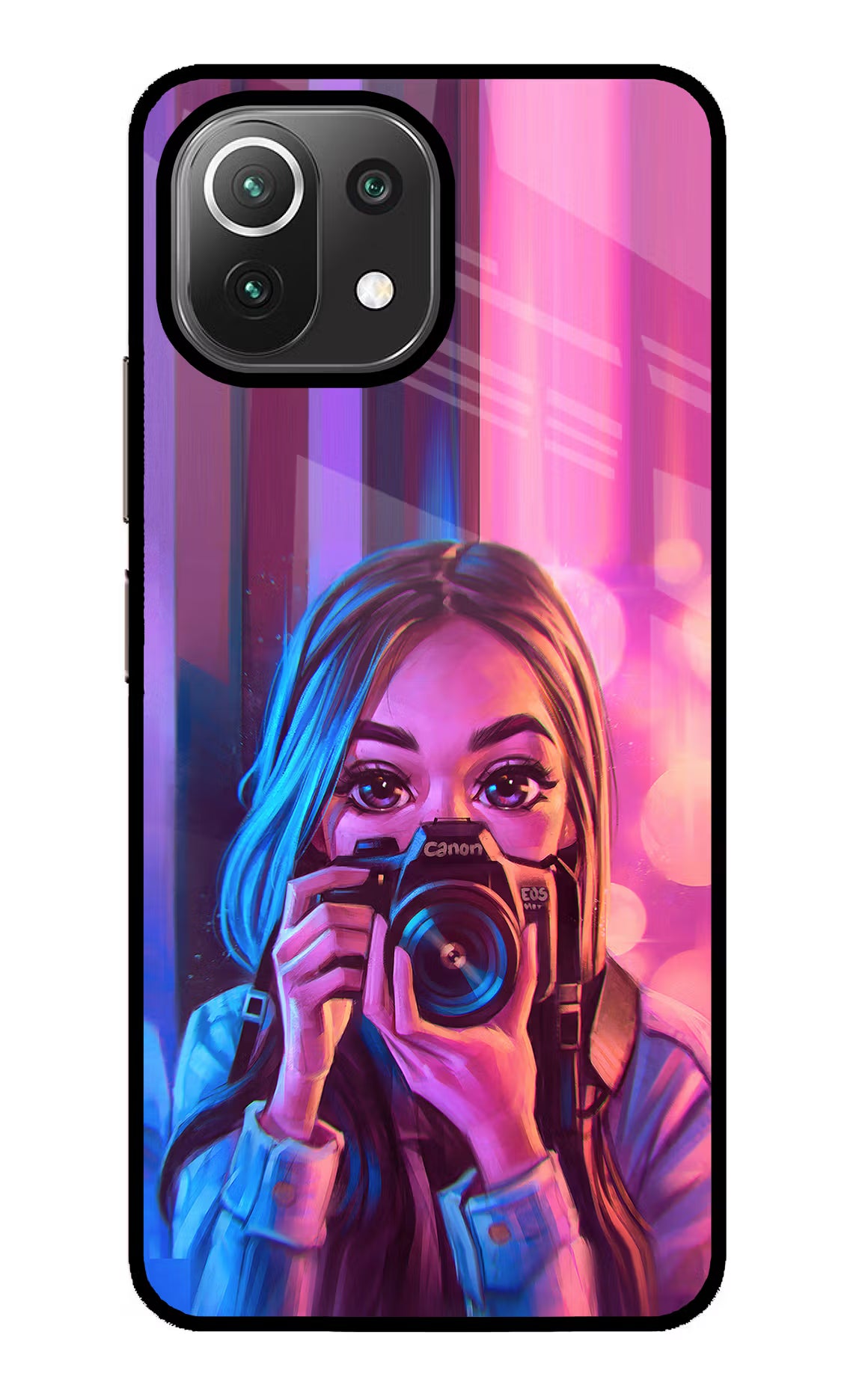 Girl Photographer Mi 11 Lite NE 5G Glass Case