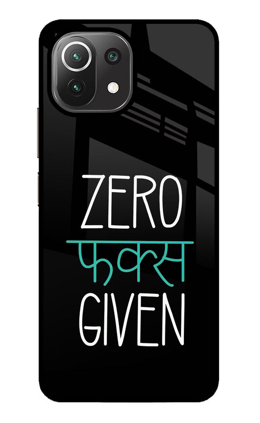 Zero Fucks Given Mi 11 Lite NE 5G Glass Case