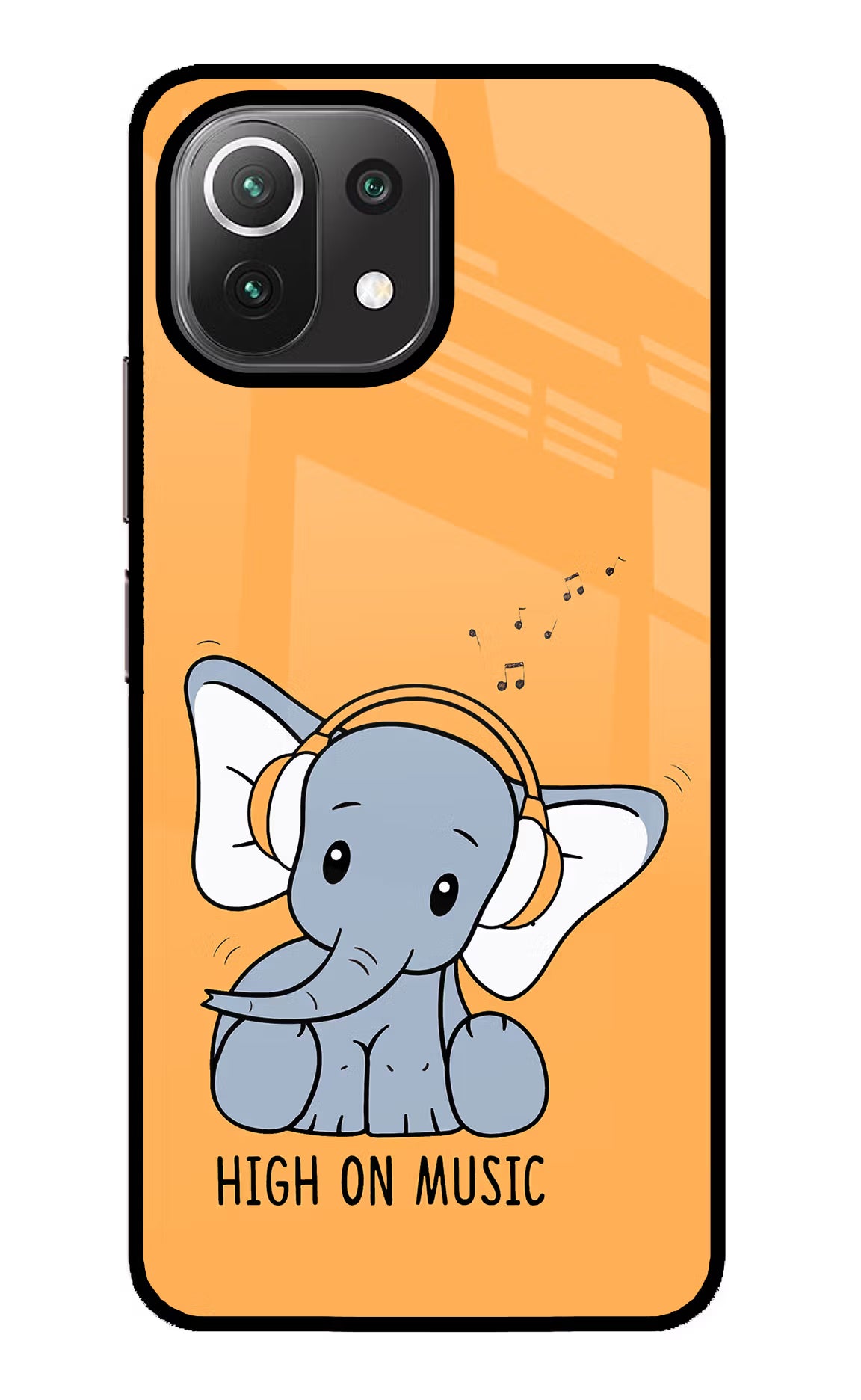 High On Music Mi 11 Lite NE 5G Glass Case Back Cover by Casekaro