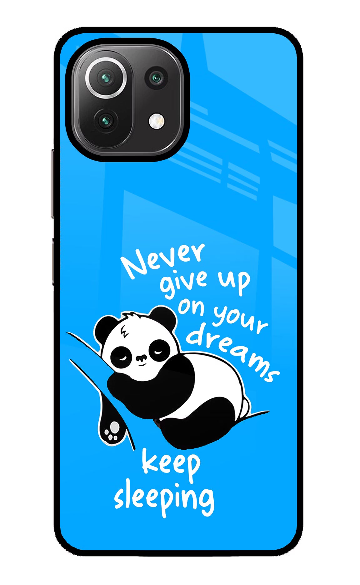 Keep Sleeping Mi 11 Lite NE 5G Glass Case Back Cover by Casekaro