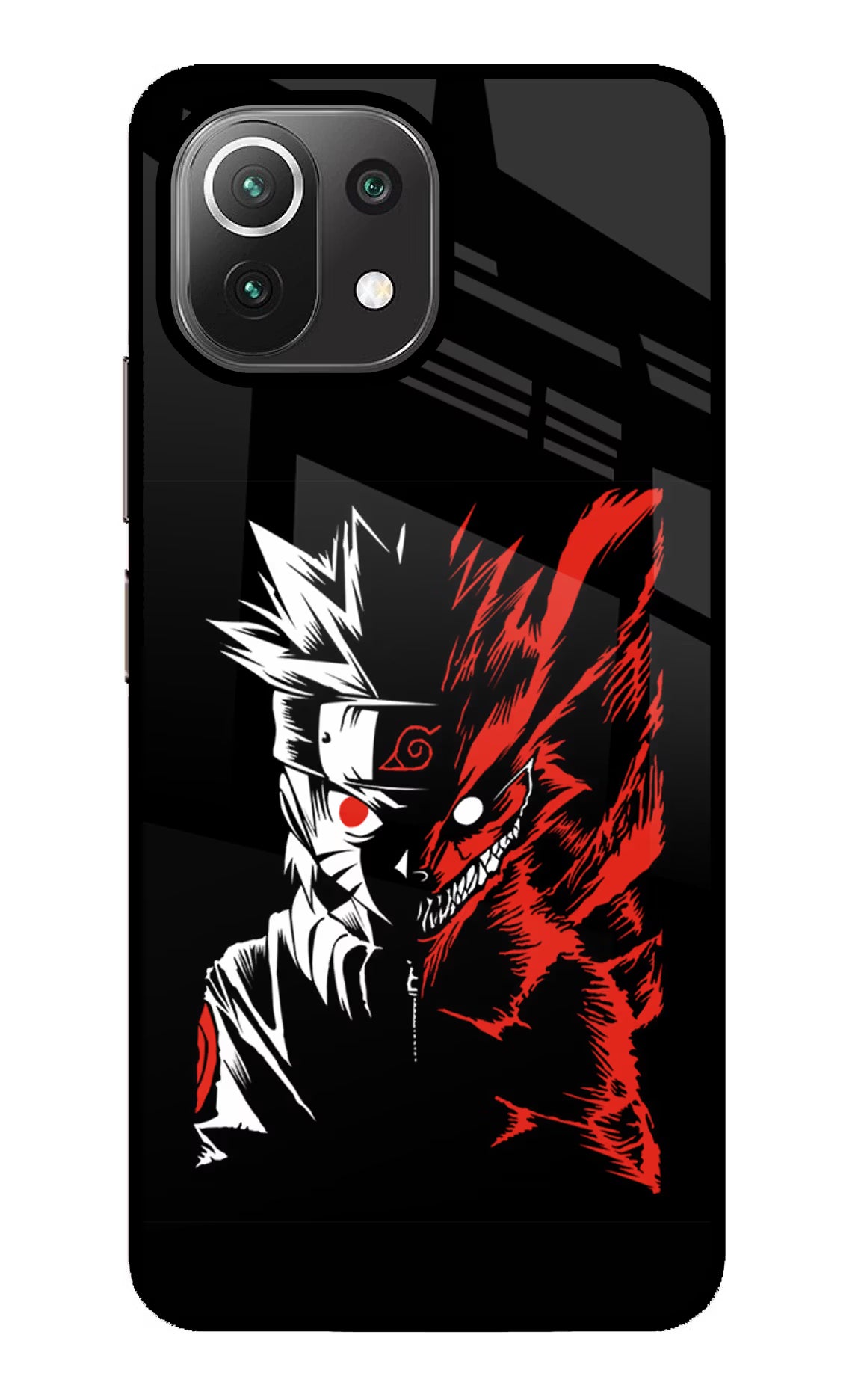 Naruto Two Face Mi 11 Lite NE 5G Glass Case Back Cover by Casekaro