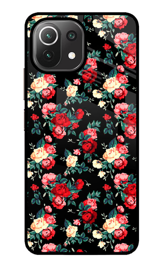 Rose Pattern Mi 11 Lite NE 5G Glass Case