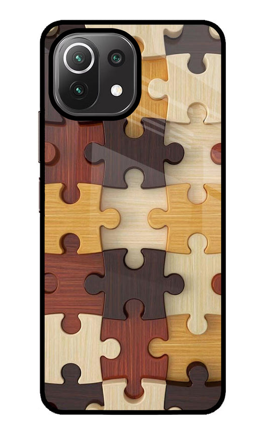 Wooden Puzzle Mi 11 Lite NE 5G Glass Case