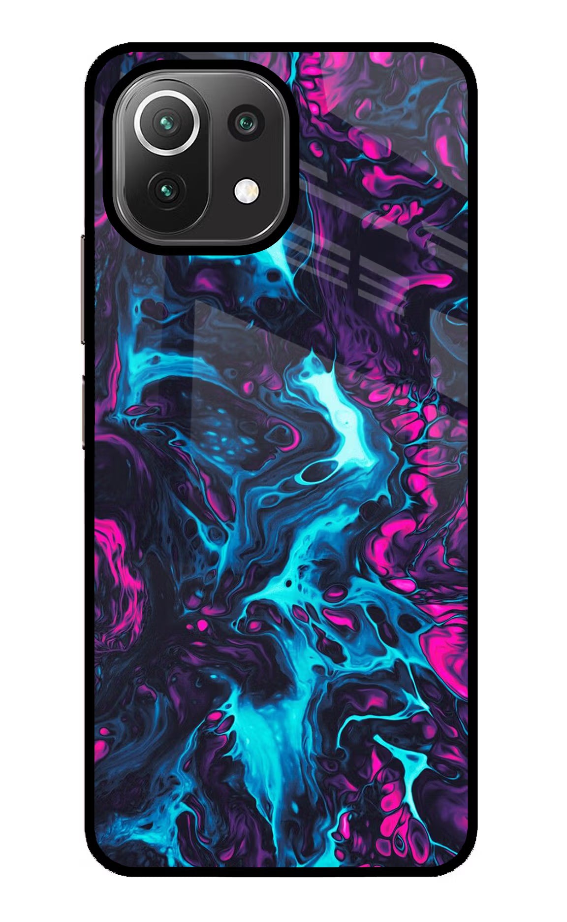 Abstract Mi 11 Lite NE 5G Glass Case Back Cover by Casekaro
