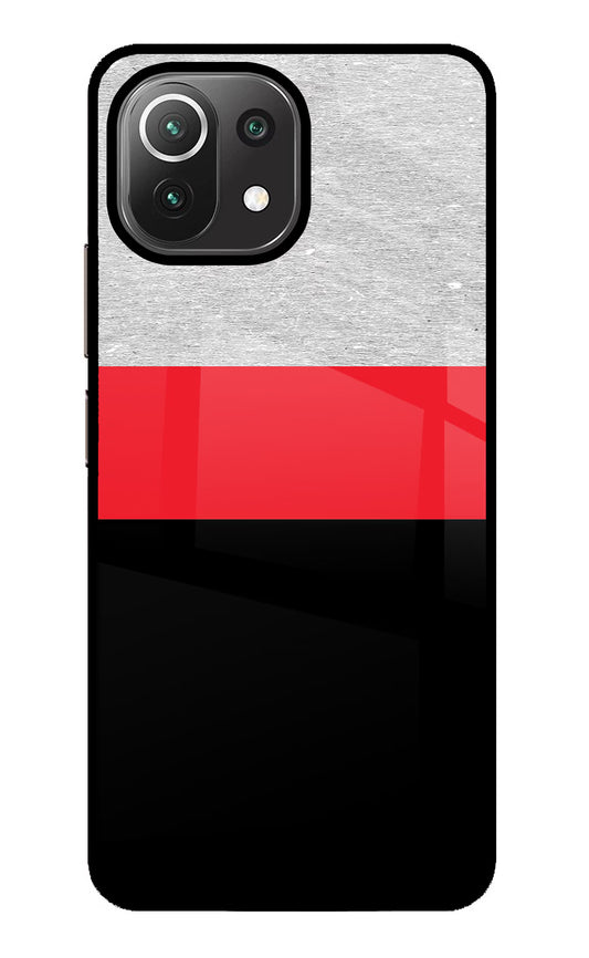 Tri Color Pattern Mi 11 Lite NE 5G Glass Case