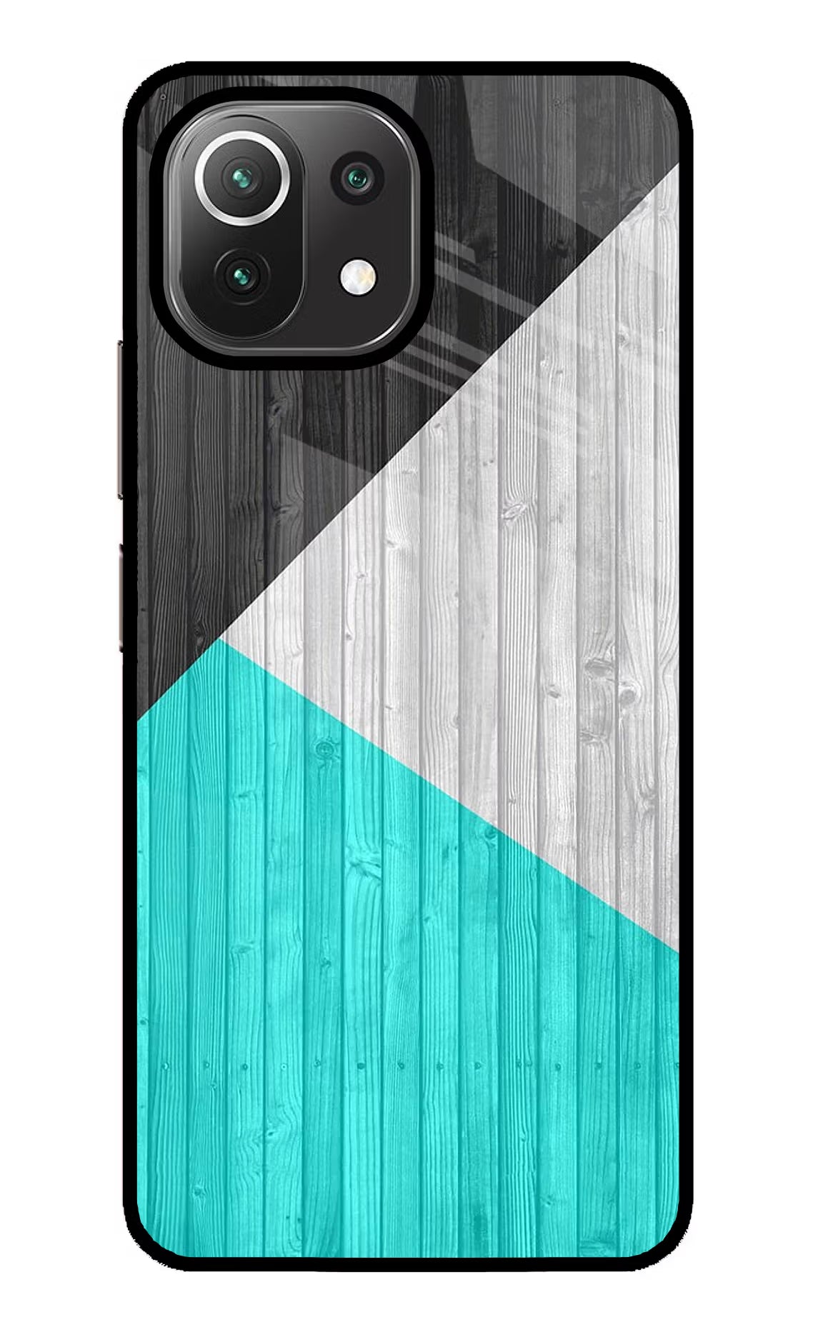 Wooden Abstract Mi 11 Lite NE 5G Glass Case Back Cover by Casekaro