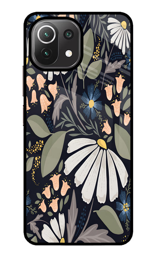 Flowers Art Mi 11 Lite NE 5G Glass Case