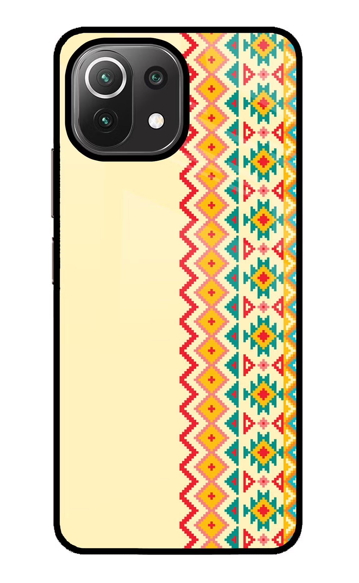 Ethnic Seamless Mi 11 Lite NE 5G Glass Case Back Cover by Casekaro