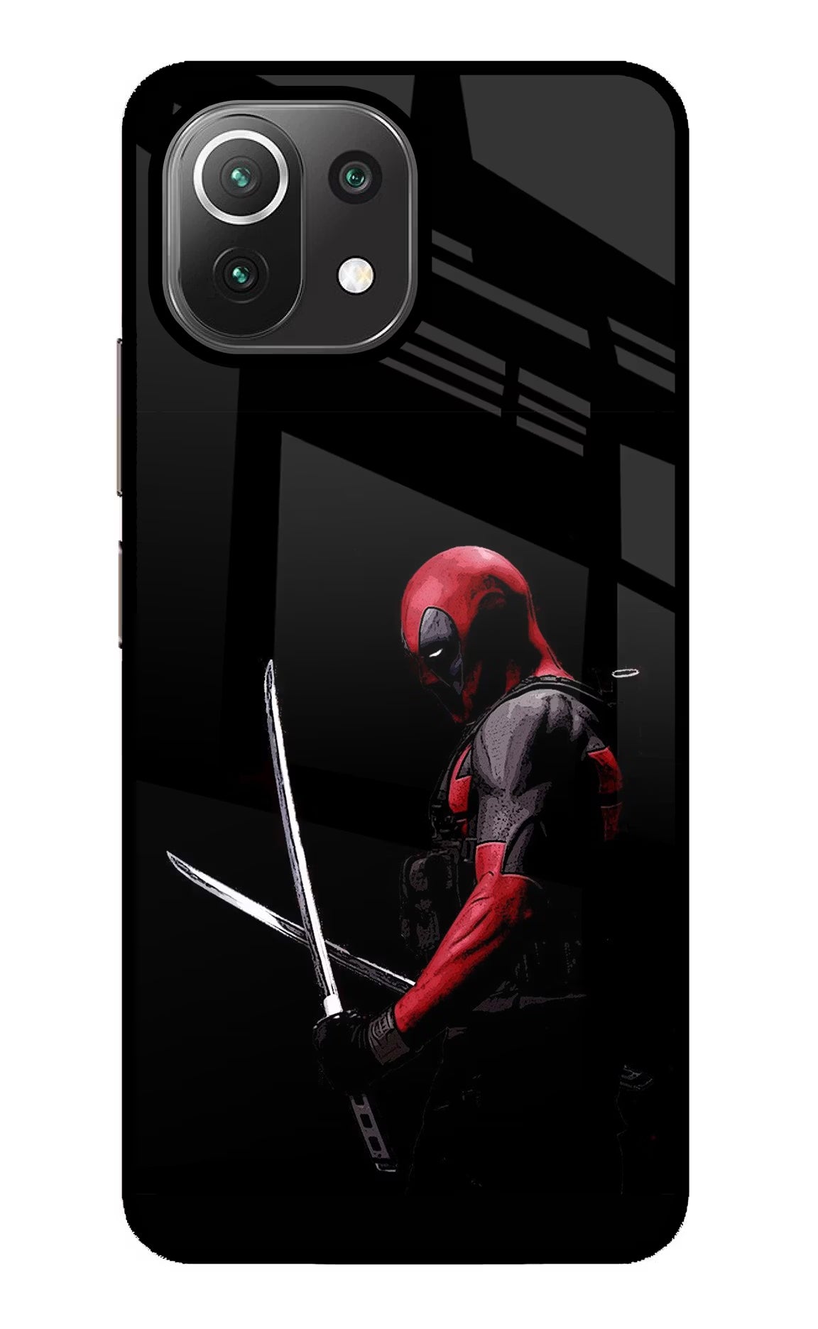 Deadpool Mi 11 Lite NE 5G Glass Case Back Cover by Casekaro