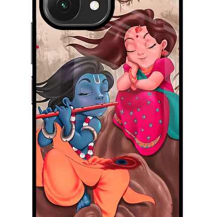 Radhe Krishna Mi 11 Lite NE 5G Glass Case Back Cover by Casekaro