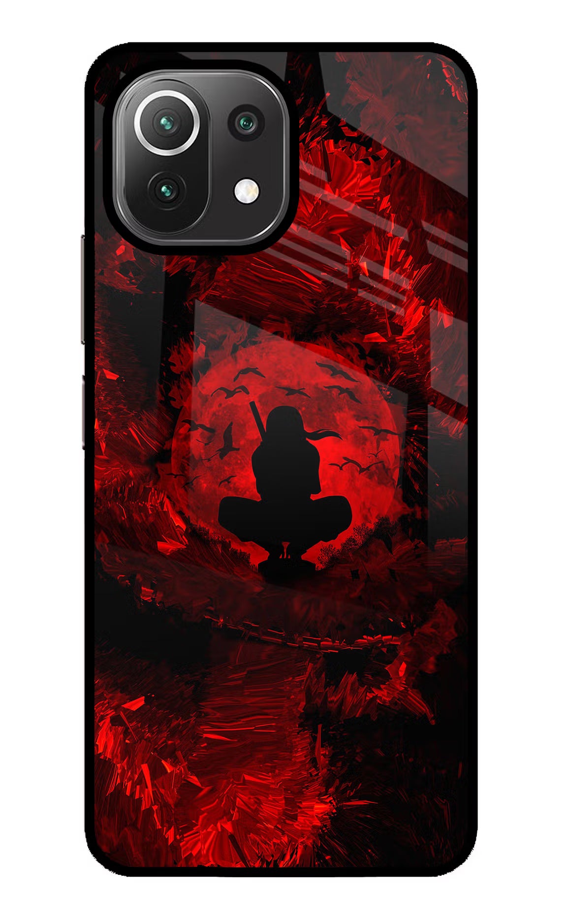 Itachi Uchiha Mi 11 Lite NE 5G Glass Case Back Cover by Casekaro