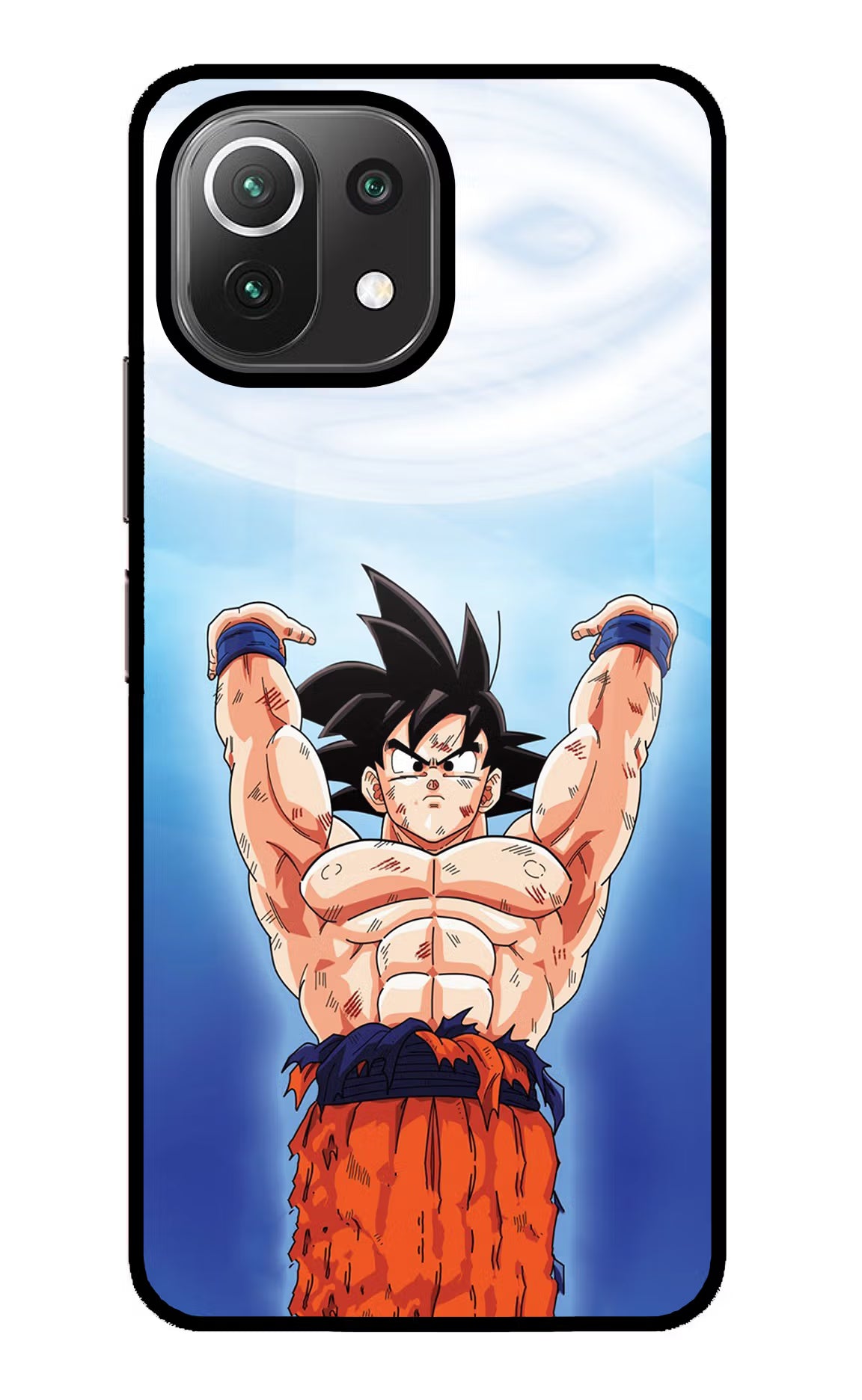 Goku Power Mi 11 Lite NE 5G Glass Case Back Cover by Casekaro