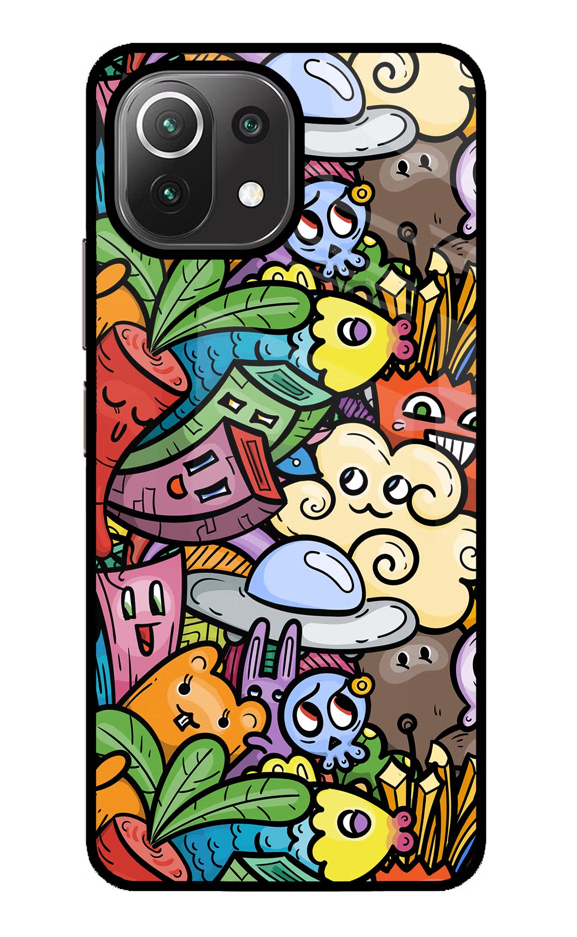 Veggie Doodle Mi 11 Lite NE 5G Glass Case