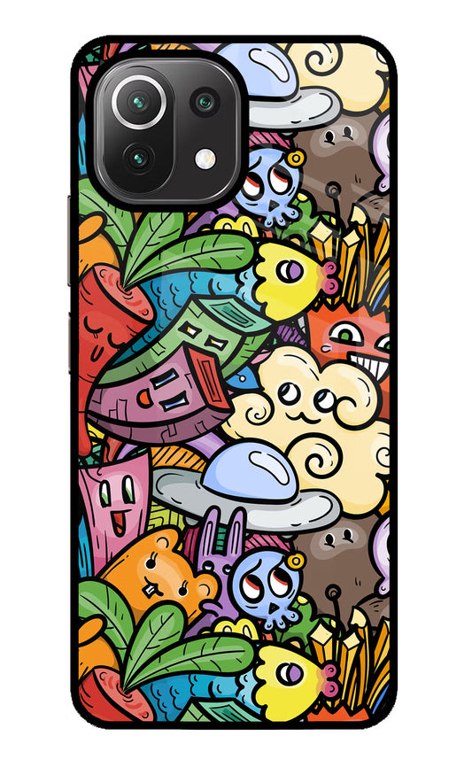 Veggie Doodle Mi 11 Lite NE 5G Glass Case