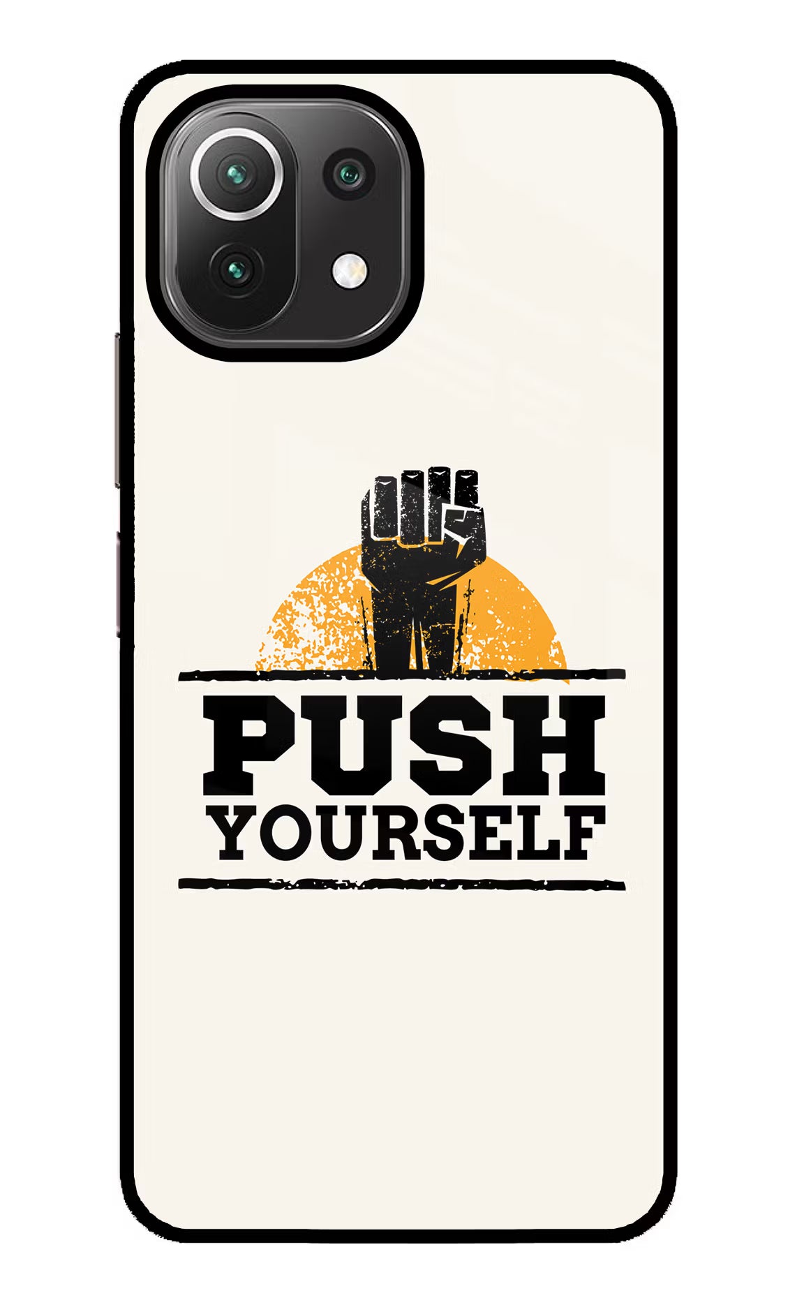 Push Yourself Mi 11 Lite NE 5G Glass Case Back Cover by Casekaro