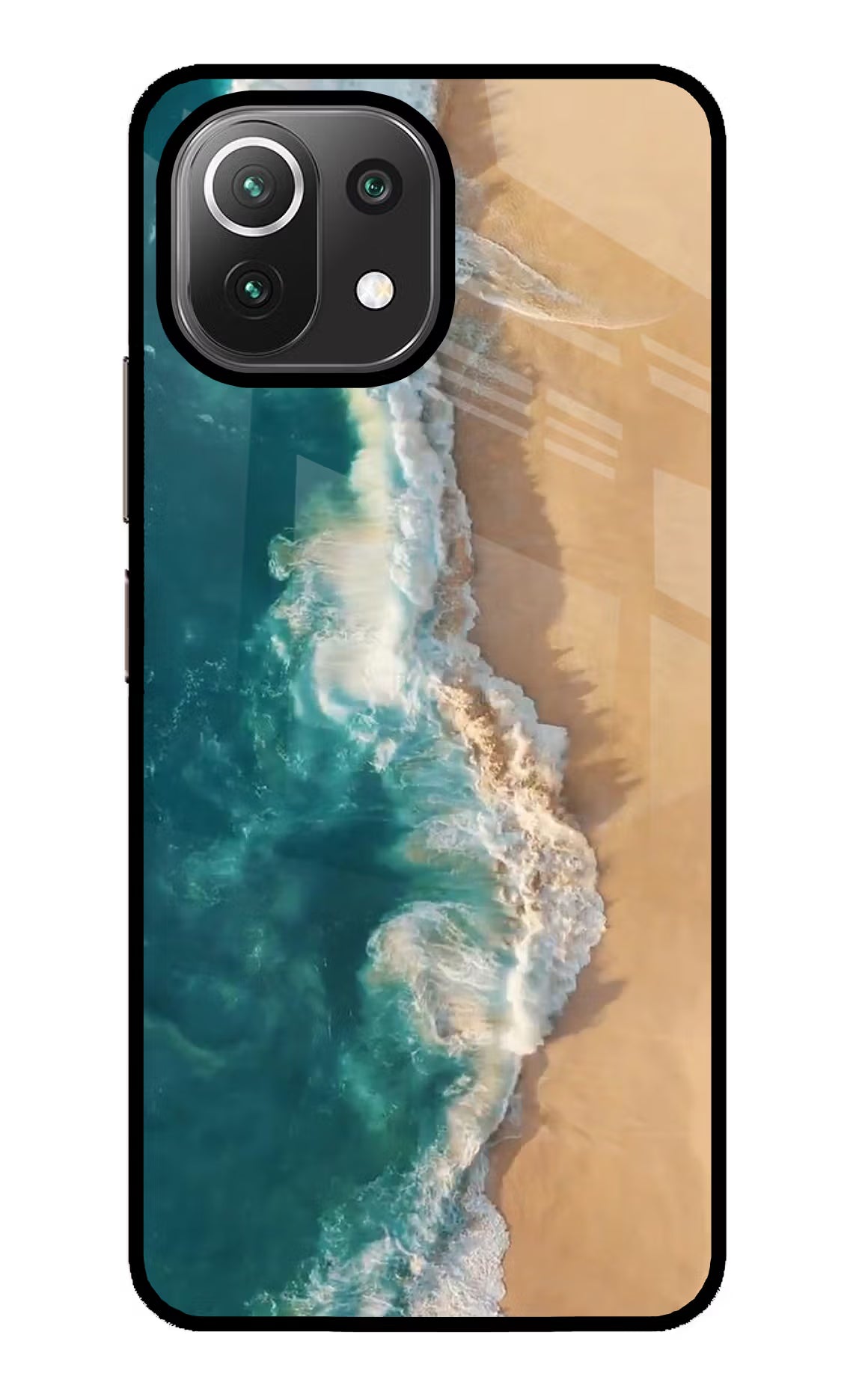 Ocean Beach Mi 11 Lite NE 5G Glass Case Back Cover by Casekaro