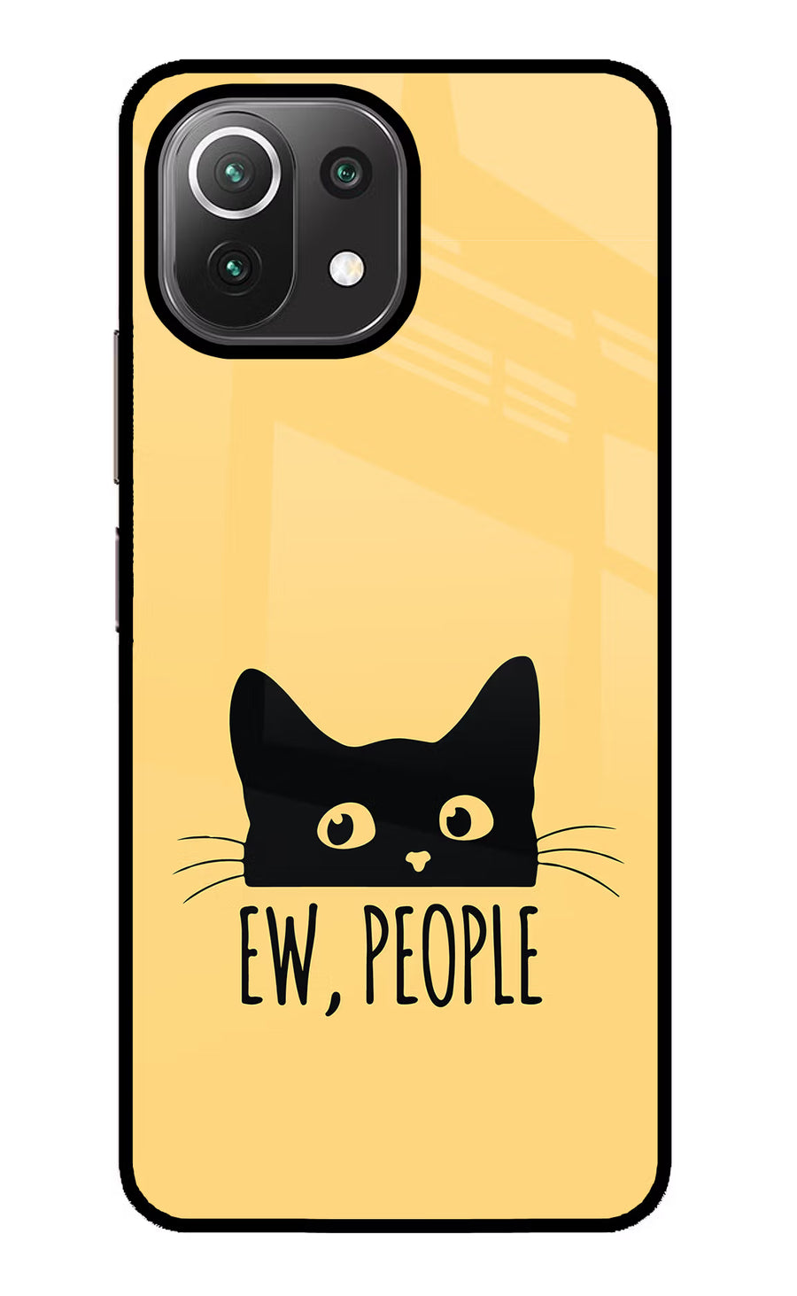 Ew People Catitude Mi 11 Lite NE 5G Back Cover, Glass case