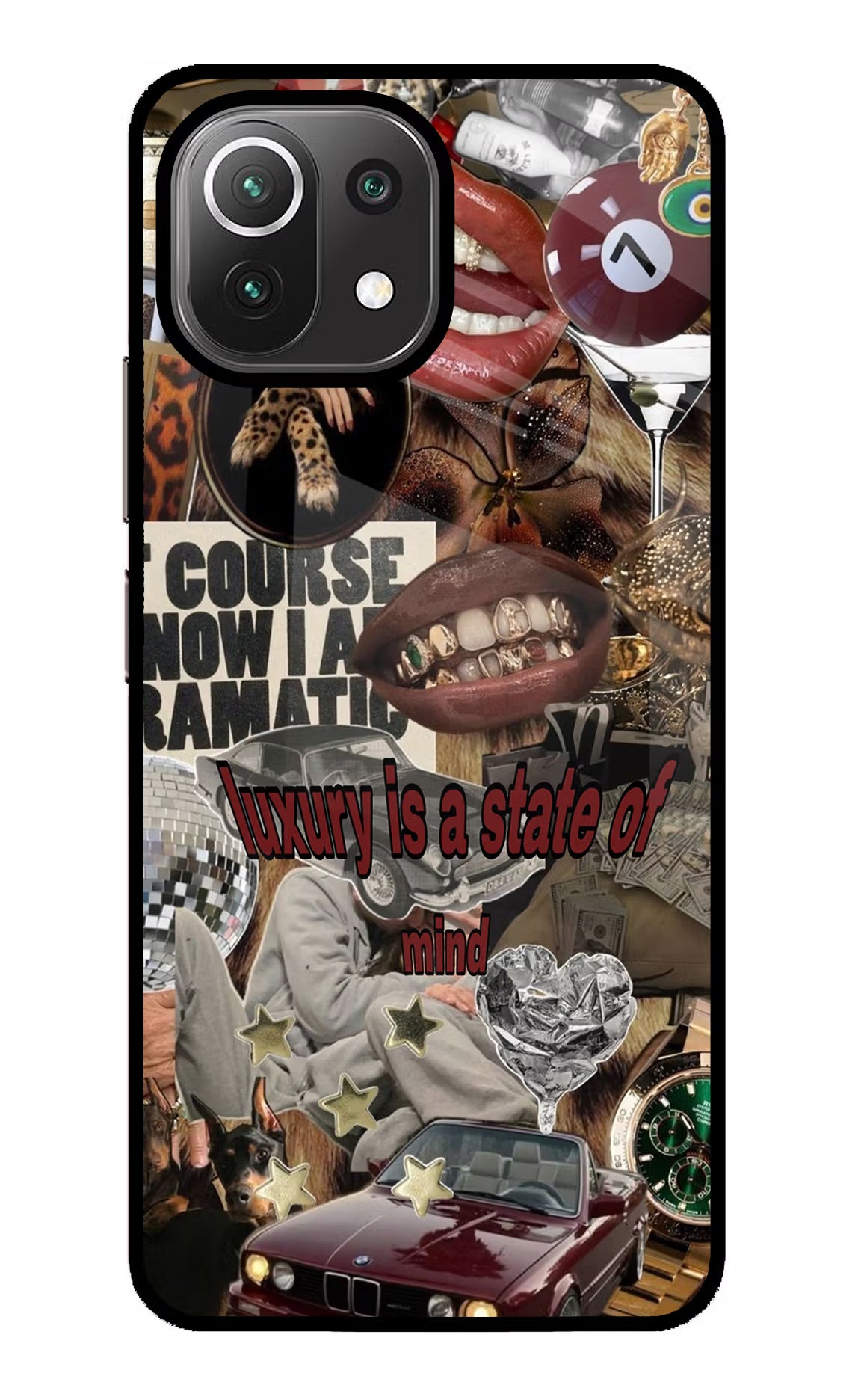 Luxury Mi 11 Lite NE 5G Glass Case Back Cover by Casekaro